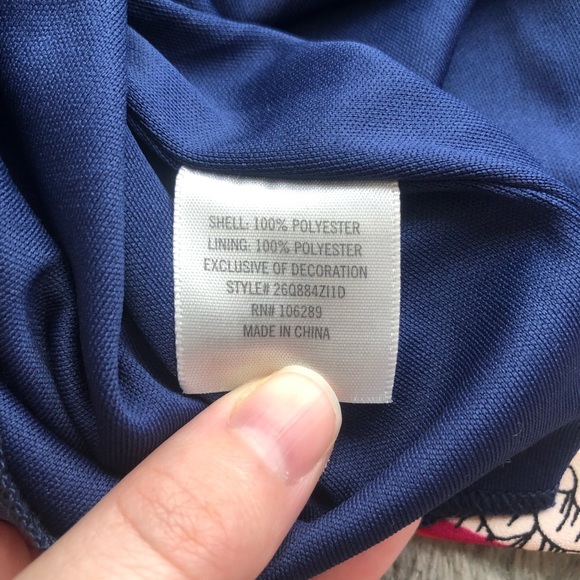 Francescas Collections Miami Navy Floral Choker Neck Cutout Dress Size M - Picture 10 of 11